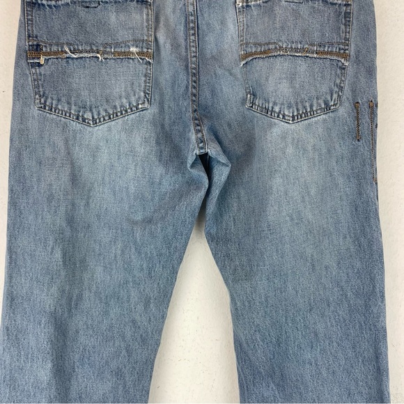 Rusty Distressed Classic Blue Denim Jeans Size 34 - Picture 9 of 13